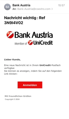 Phishing Nachricht