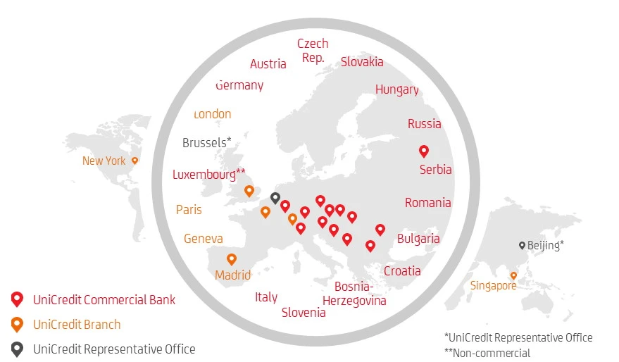 Karte internationale Präsenz