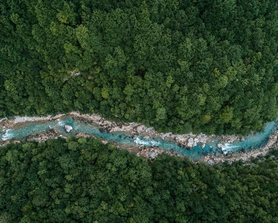 Flussverlauf von oben