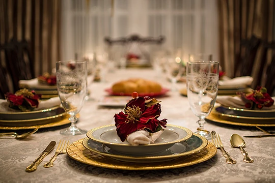 Elegant dinner setting